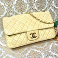 Chanel Vintage Turnlock Quilted Beige