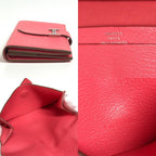 Hermes Coin Purse Bearn Compact Chevre Rose Azalea Pink — view 8