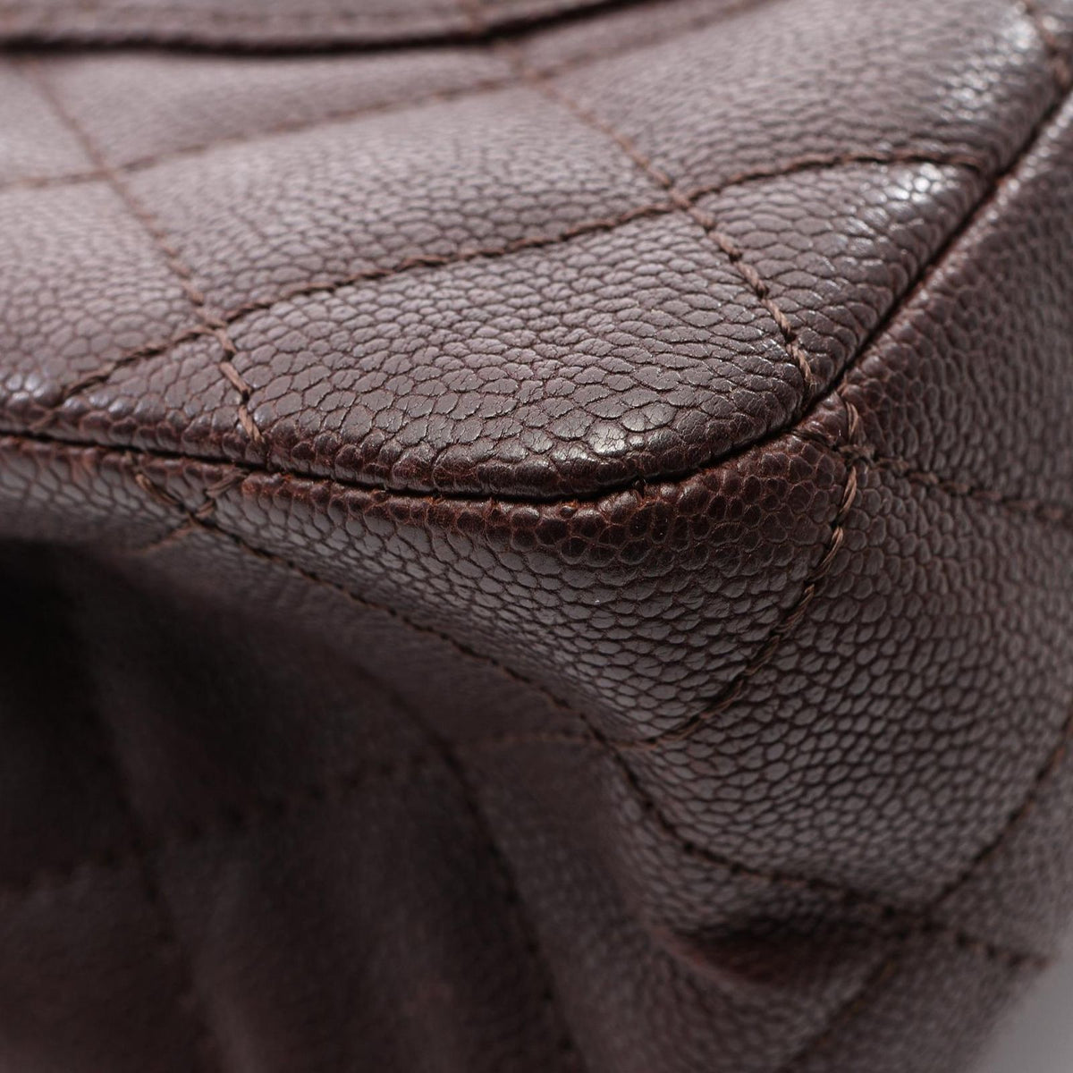Chanel Shoulder Bag 2.55 Quilted Maxi Double Flap Bordeaux Gray Caviar Leather — view 8