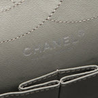 Chanel Shoulder Bag 2.55 Quilted Maxi Double Flap Bordeaux Gray Caviar Leather — view 4