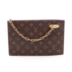 Louis Vuitton Clutch Chain Leather
