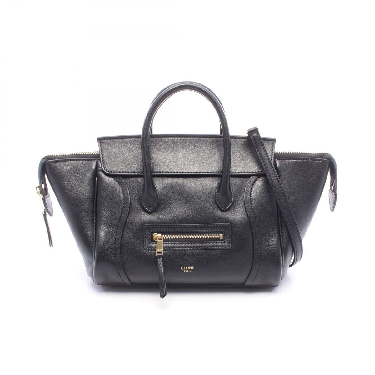 Celine Handbag Little Luggage Black Leather