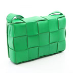 Bottega Veneta Shoulder Bag Cassette Crossbody Maxi Intrecciato Green Leather — view 2