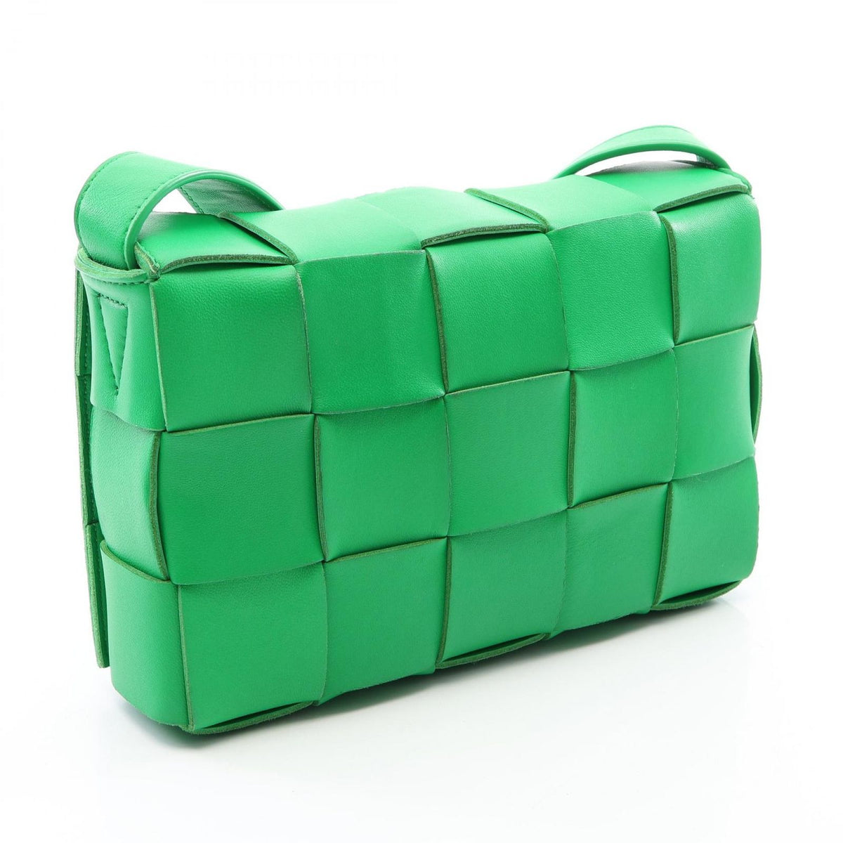 Bottega Veneta Shoulder Bag Cassette Crossbody Maxi Intrecciato Green Leather — view 2