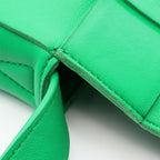 Bottega Veneta Shoulder Bag Cassette Crossbody Maxi Intrecciato Green Leather — view 5
