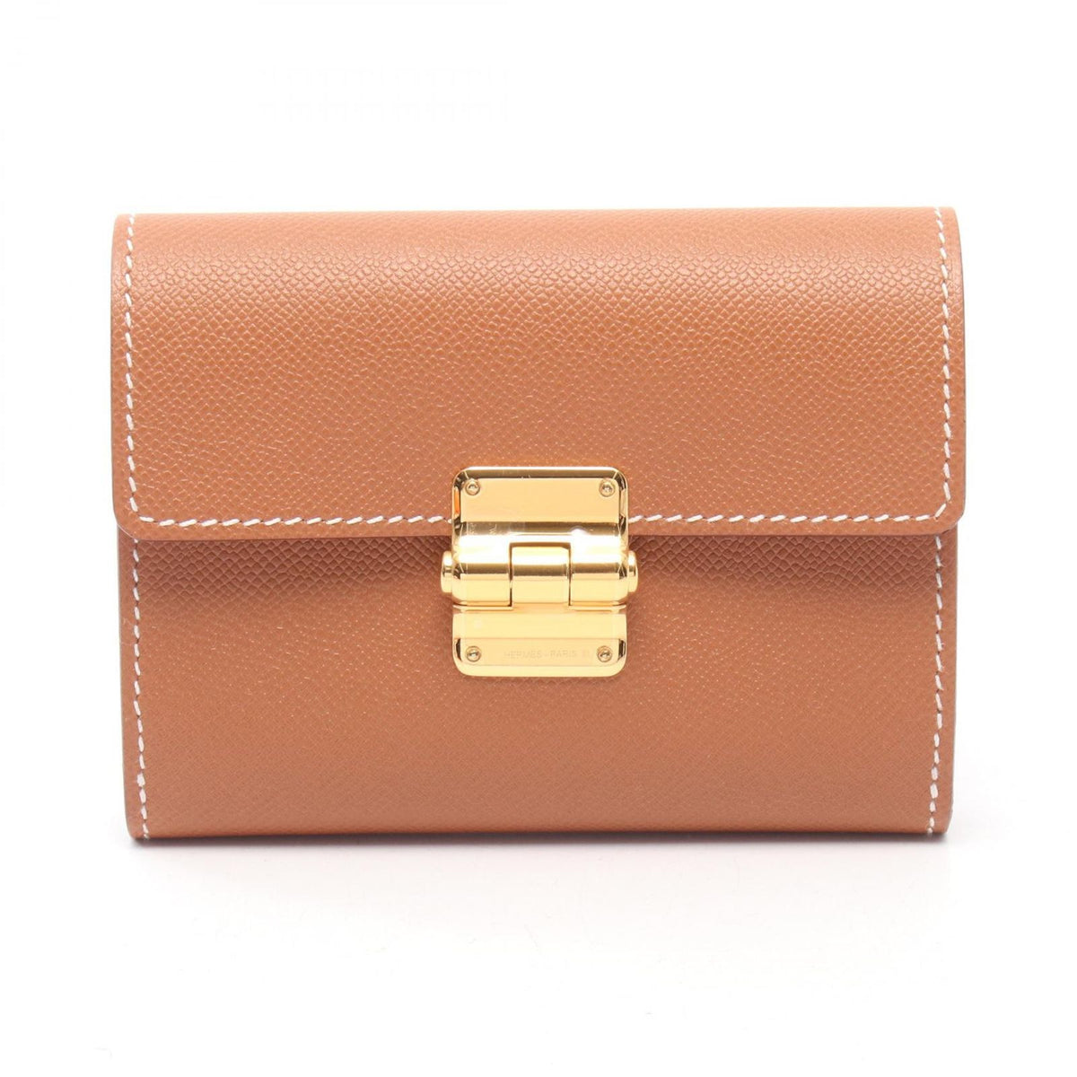 Hermes Trifold Wallet Charniere Compact Gold