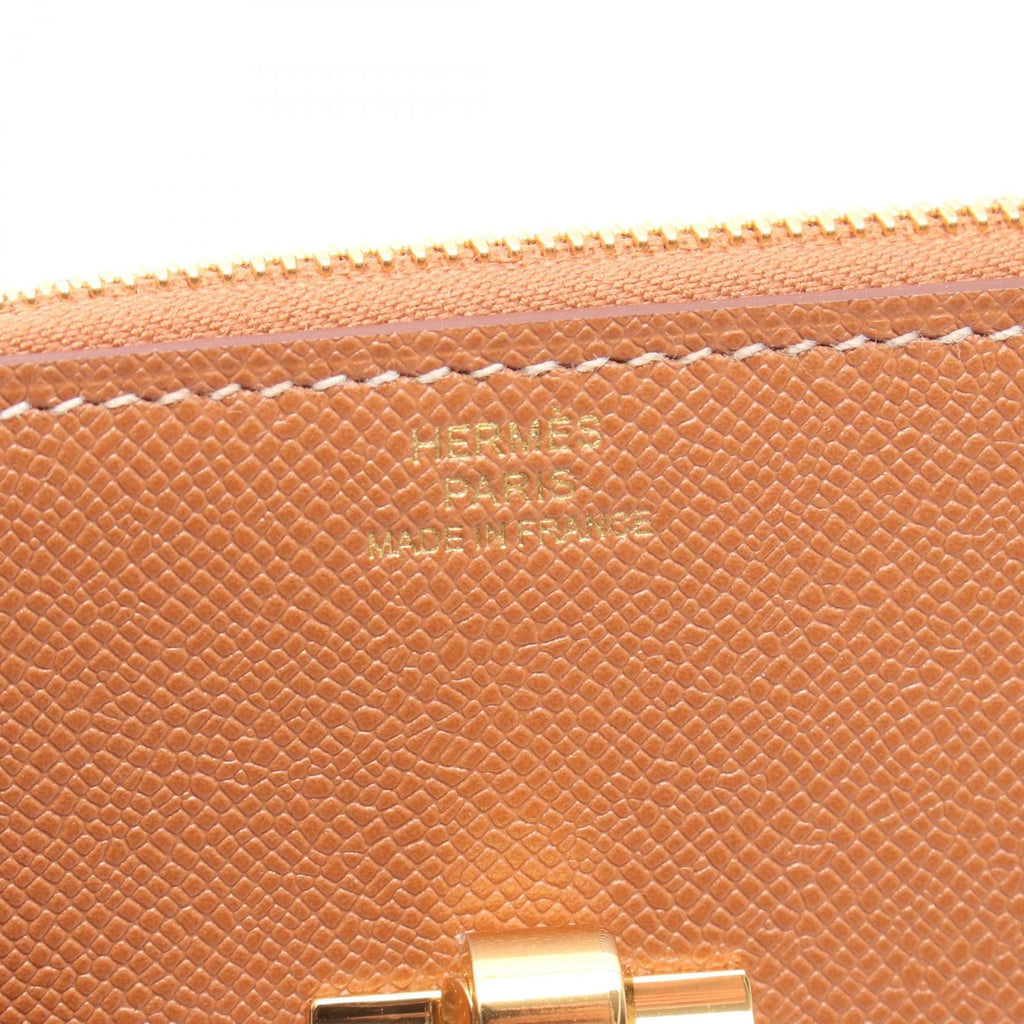 Hermes Trifold Wallet Charniere Compact Gold — view 5