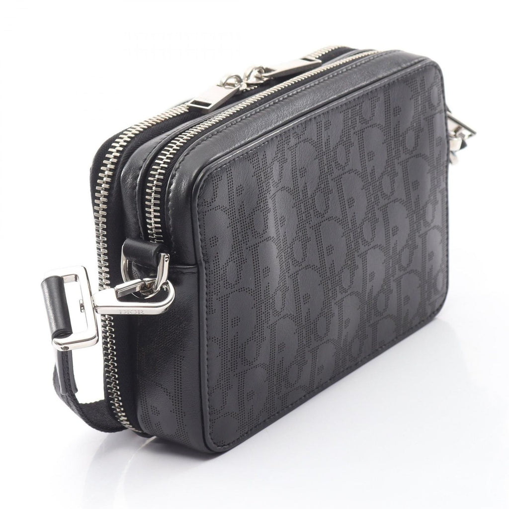 Dior Shoulder Bag Oblique Galaxy Black Leather — view 2