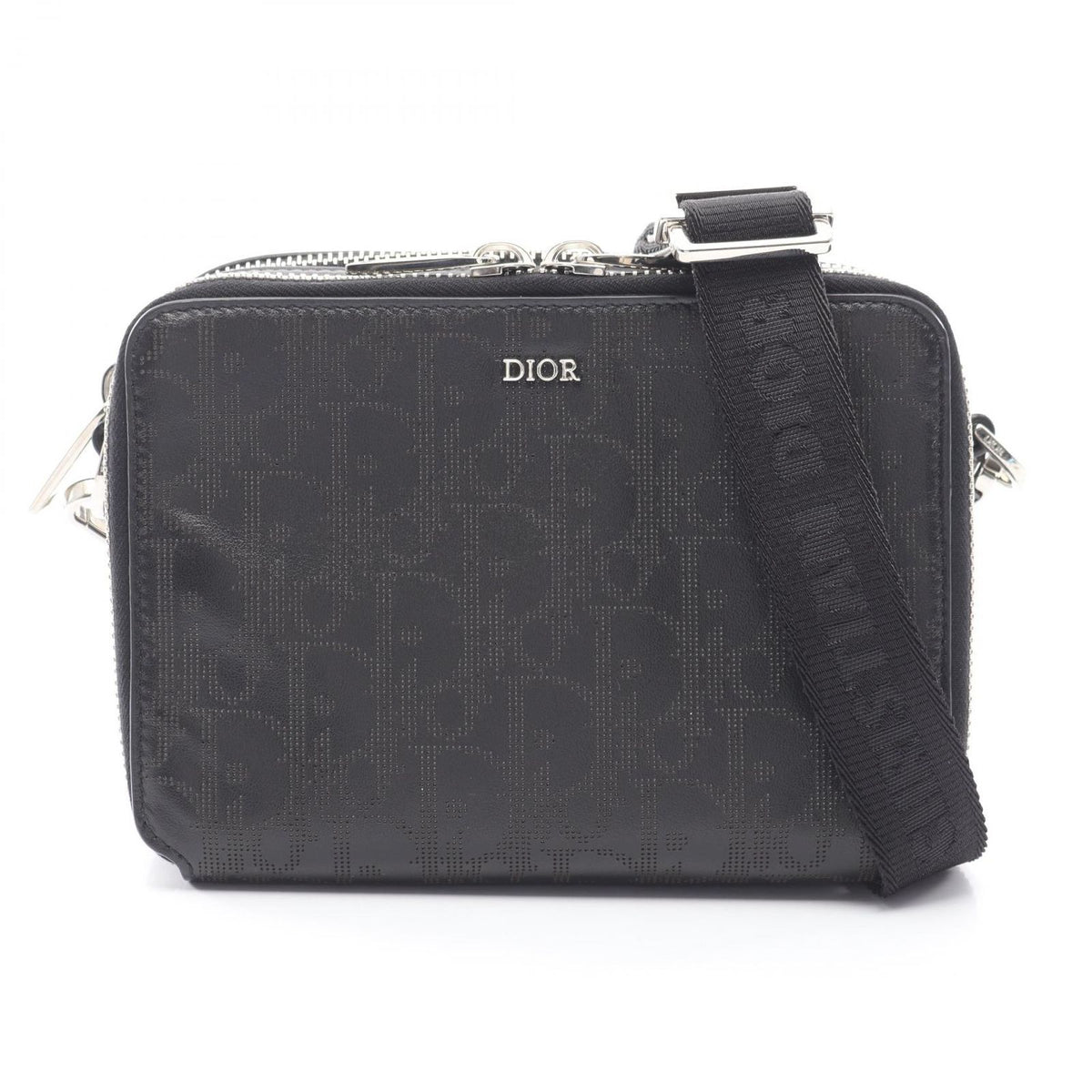 Dior Shoulder Bag Oblique Galaxy Black Leather