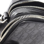 Dior Shoulder Bag Oblique Galaxy Black Leather — view 8