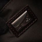Fendi Handbag Zucchino Beige Brown Canvas Leather — view 4