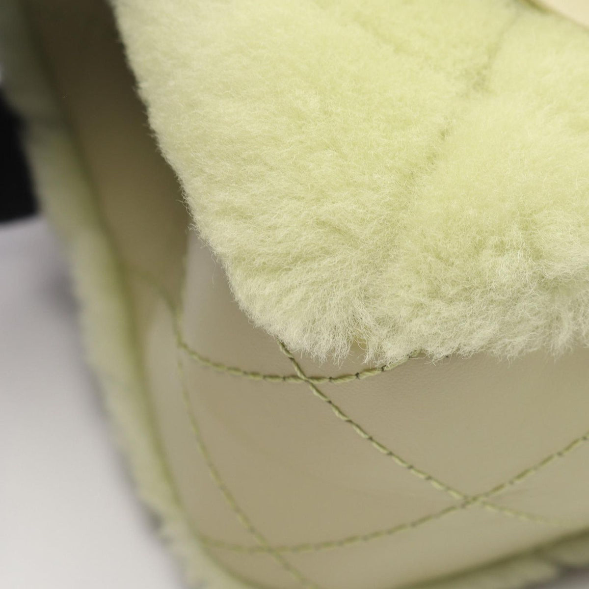 Chanel Shoulder Bag 2.55 Quilted Mademoiselle Chain Apple Green Lambskin Mini — view 7