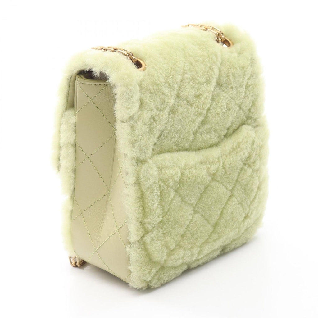 Chanel Shoulder Bag 2.55 Quilted Mademoiselle Chain Apple Green Lambskin Mini — view 2