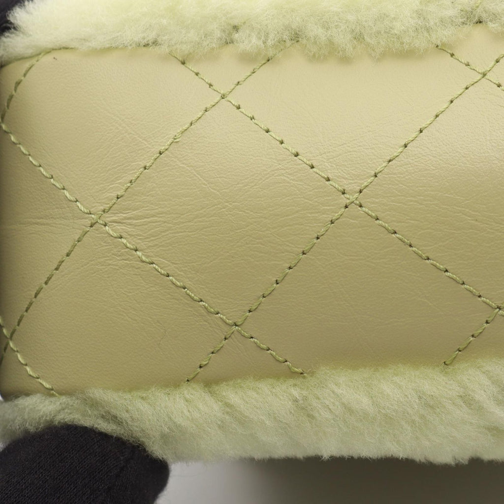Chanel Shoulder Bag 2.55 Quilted Mademoiselle Chain Apple Green Lambskin Mini — view 8
