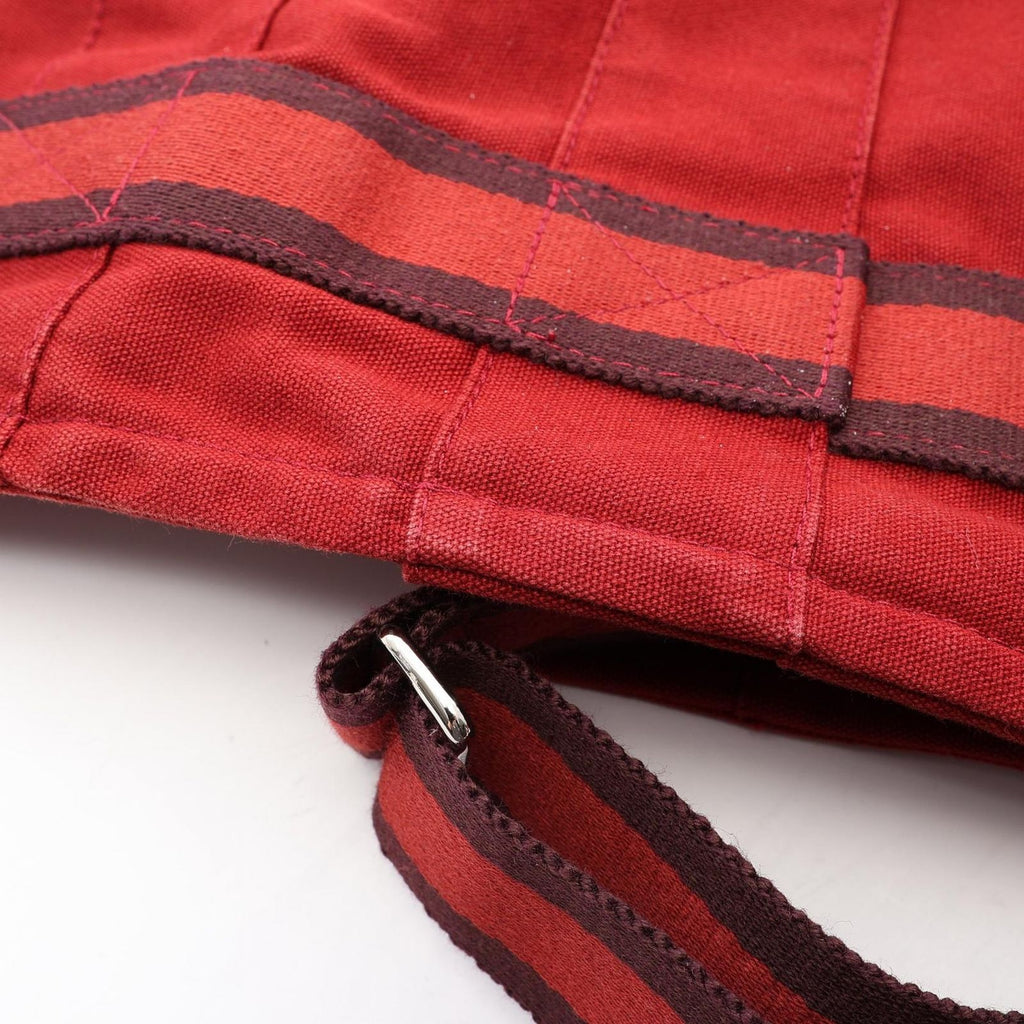 Hermes Shoulder Bag Fourre Tout Besace PM Bordeaux Canvas — view 8