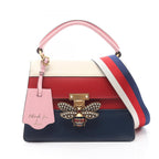 Gucci Handbag Queen Margaret 2-Way Red Navy Ivory Leather GG Supreme