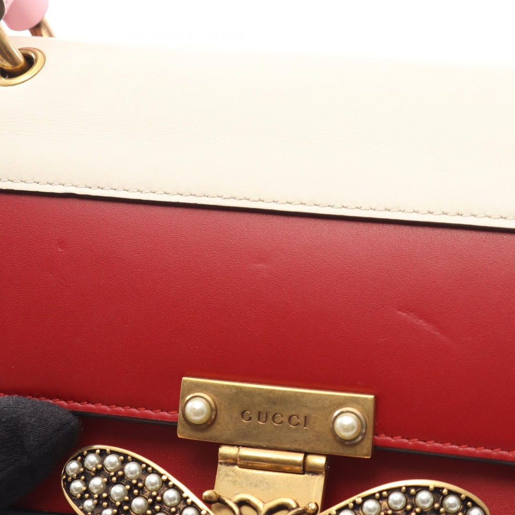 Gucci Handbag Queen Margaret 2-Way Red Navy Ivory Leather GG Supreme — view 6
