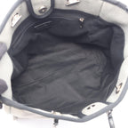 Chanel Tote Bag Deauville Gray White Black Canvas 2-Way Chain MM — view 3