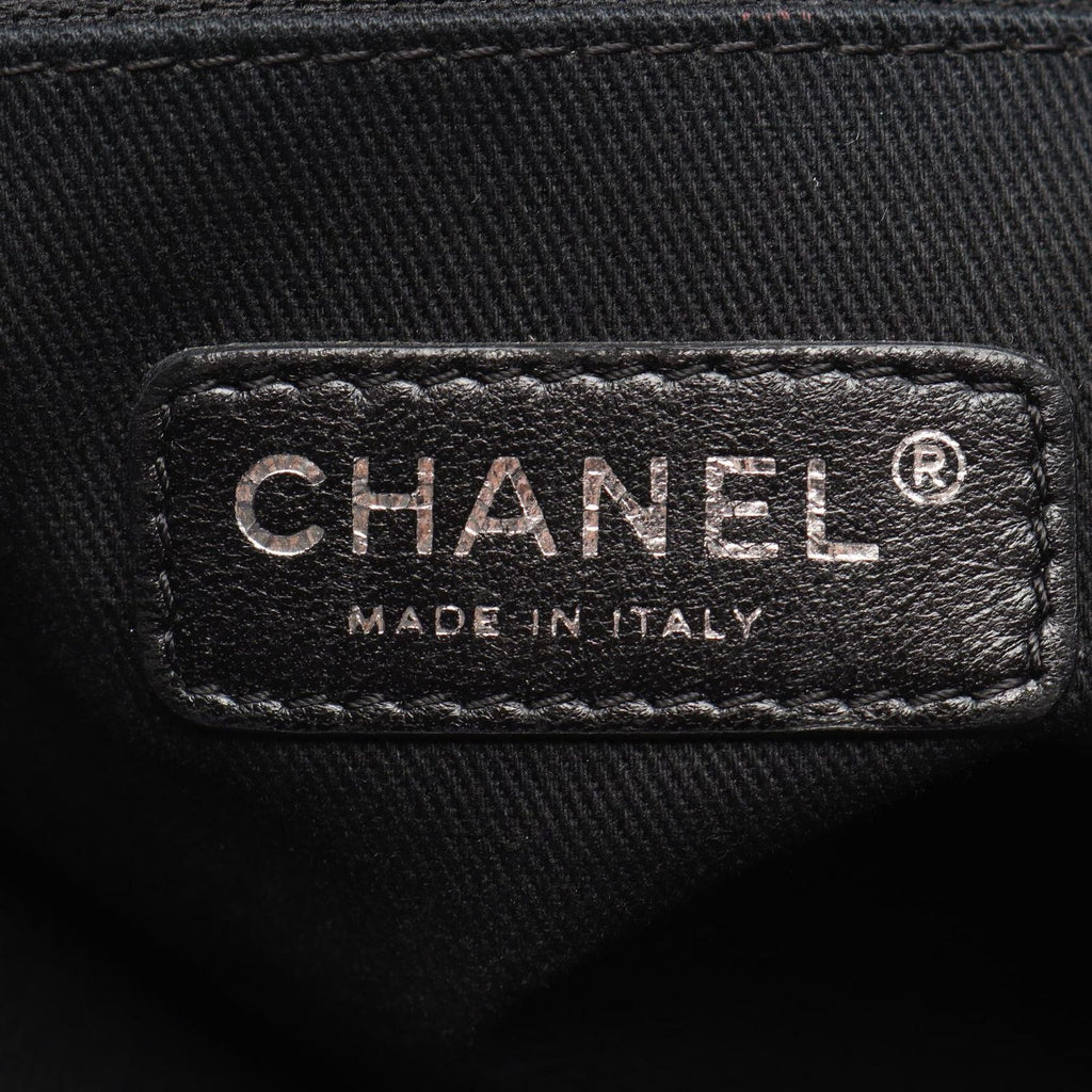 Chanel Tote Bag Deauville Gray White Black Canvas 2-Way Chain MM — view 4