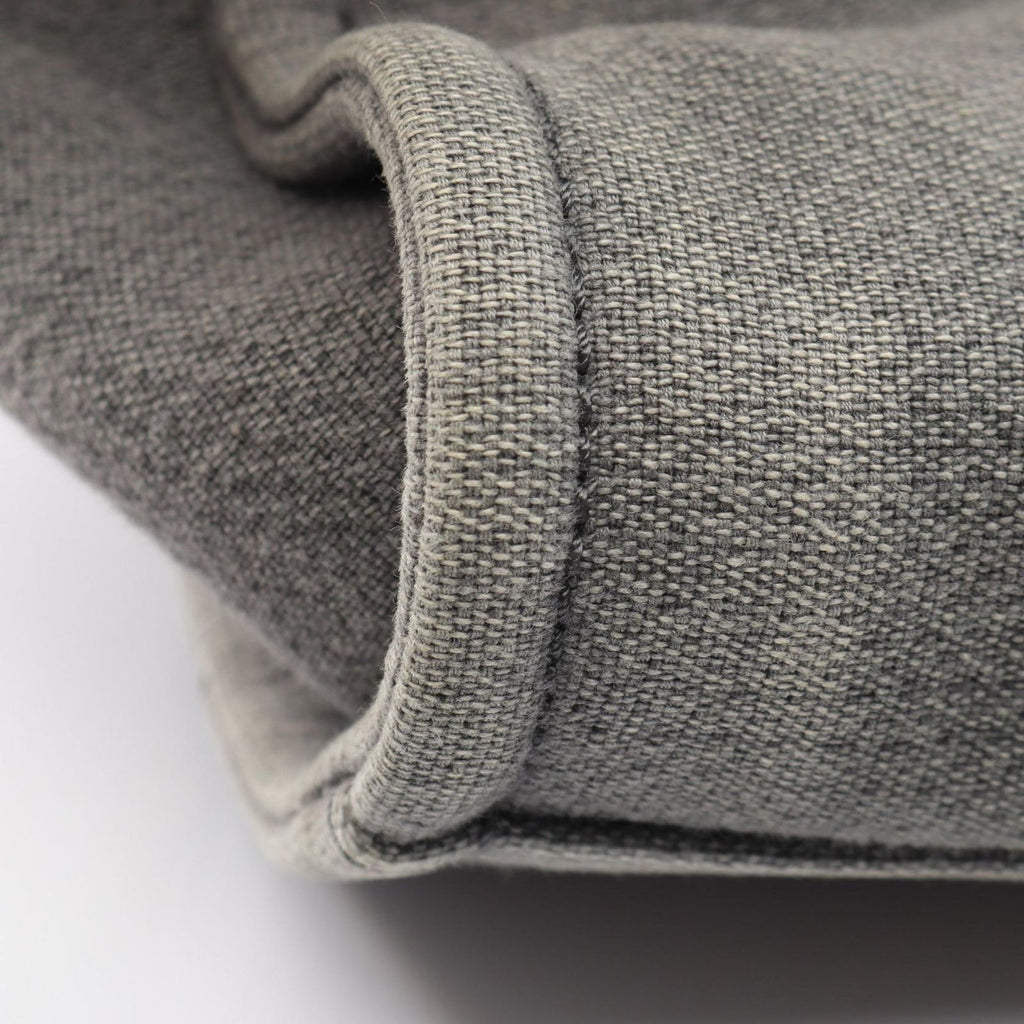 Chanel Tote Bag Deauville Gray White Black Canvas 2-Way Chain MM — view 8