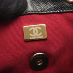 Chanel Backpack Quilted Black Caviar Leather Chain — view 5