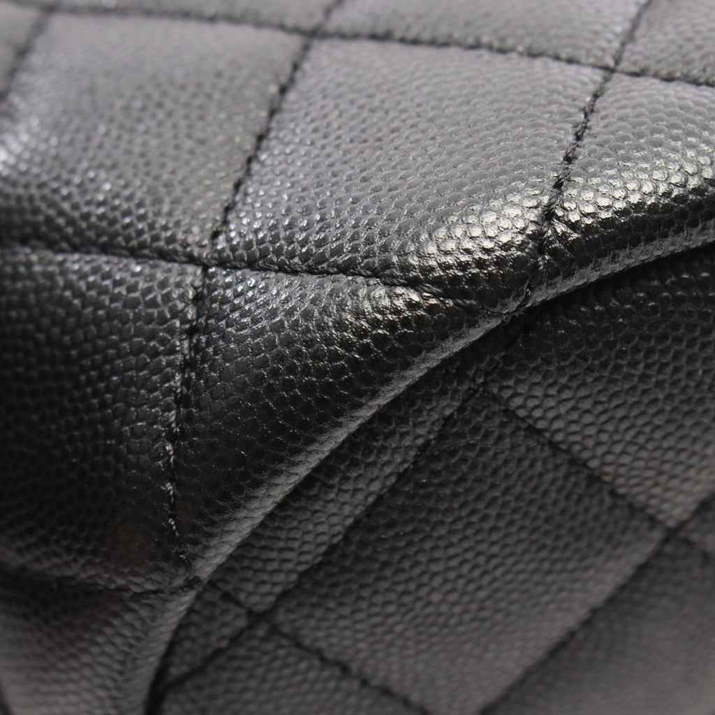 Chanel Backpack Quilted Black Caviar Leather Chain — view 6
