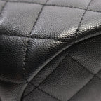Chanel Backpack Quilted Black Caviar Leather Chain — view 6