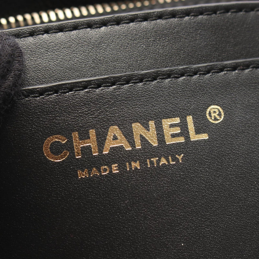 Chanel Backpack Quilted Black Caviar Leather Chain — view 4