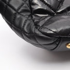 Chanel Shoulder Bag 2.55 Quilted Black Calfskin Lambskin Chain Tote — view 7