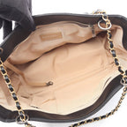 Chanel Shoulder Bag 2.55 Quilted Black Calfskin Lambskin Chain Tote — view 3