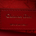Dior Handbag Lady Dior MY Lady Dior Small Cannage 2-Way Red Leather Tote — view 4