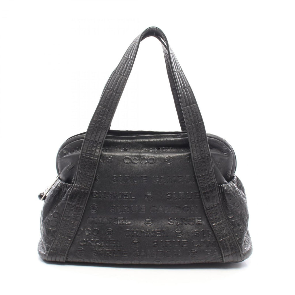 Chanel Unlimited Black Leather Mini Boston Bag