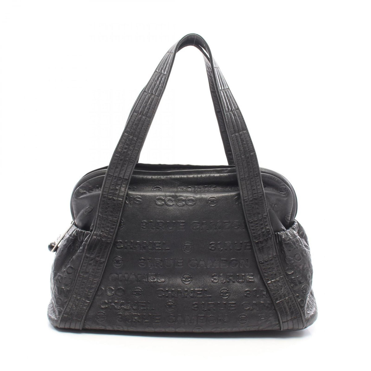 Chanel Unlimited Black Leather Mini Boston Bag