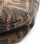 Fendi Shoulder Bag Zucca Brown Black Canvas Leather Mamma Bucket — view 6