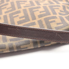 Fendi Shoulder Bag Zucca Brown Black Canvas Leather Mamma Bucket — view 8