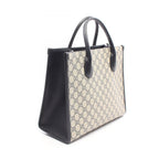 Gucci Tote Bag GG Supreme 2-Way Navy Ivory Leather Small — view 2