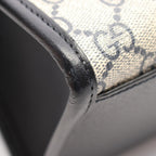 Gucci Tote Bag GG Supreme 2-Way Navy Ivory Leather Small — view 6