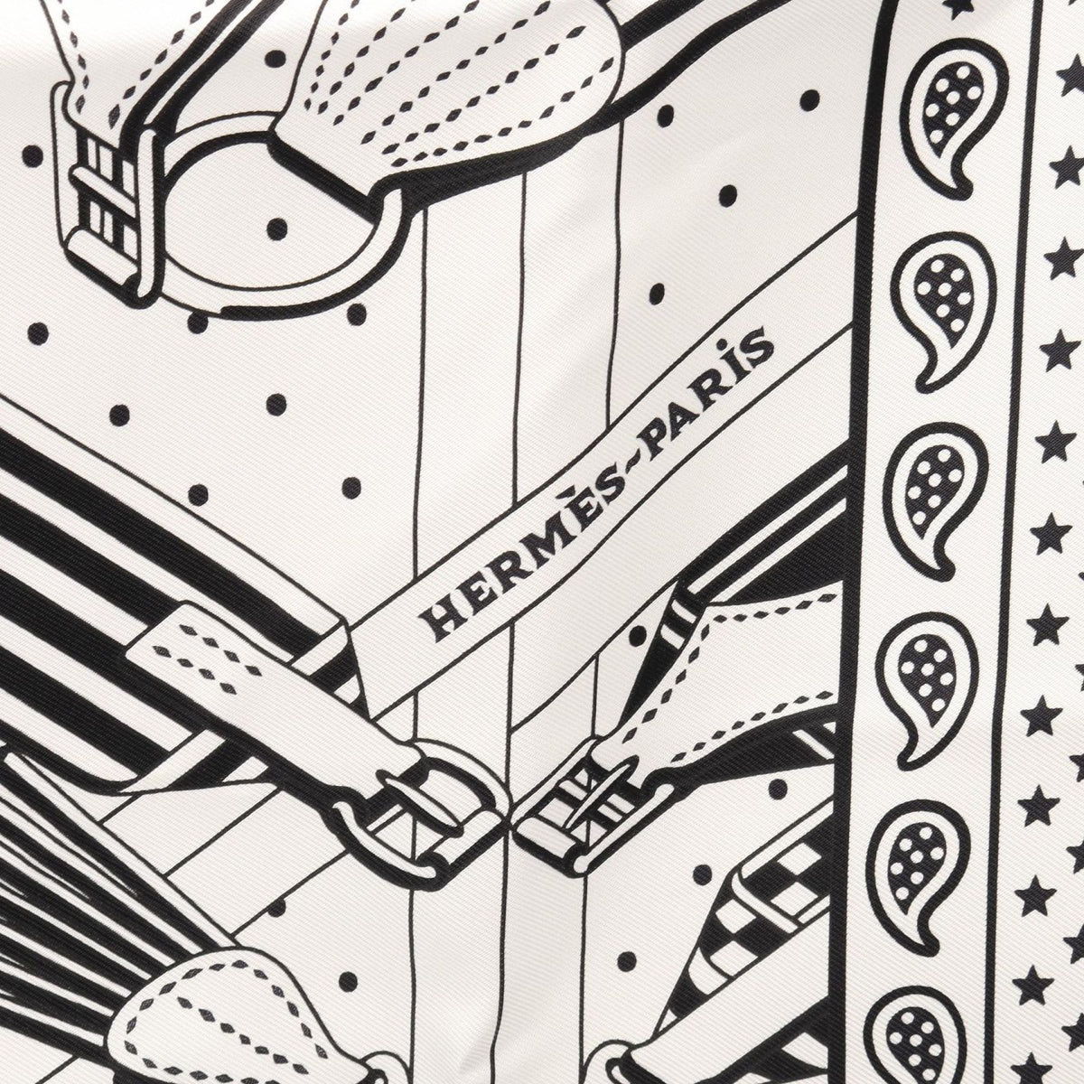 Hermes Scarf Carre 55 Sangles en Zigzag Silk — view 4