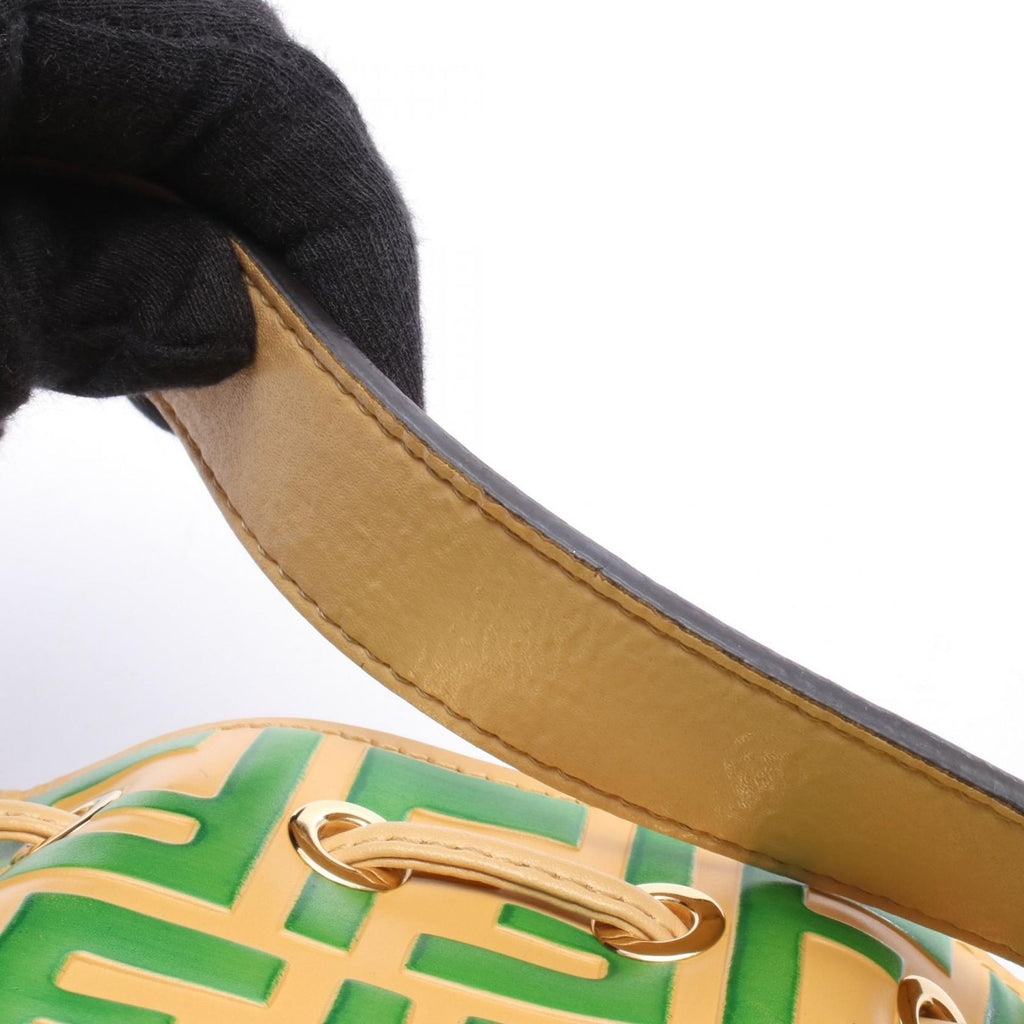 Fendi Handbag Mini Montresor Light Yellow Green Leather Camon Tresor — view 5