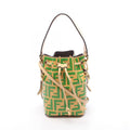 Fendi Handbag Mini Montresor Light Yellow Green Leather Camon Tresor