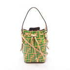 Fendi Handbag Mini Montresor Light Yellow Green Leather Camon Tresor