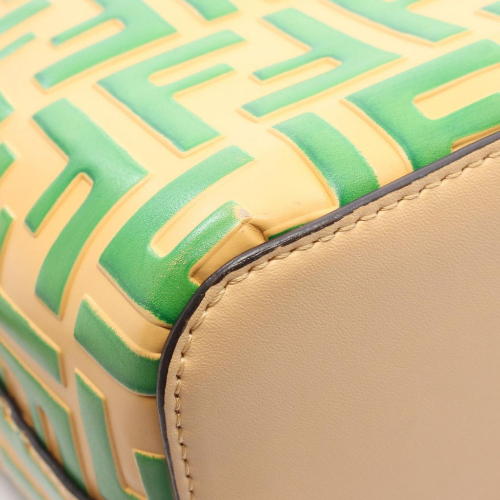 Fendi Handbag Mini Montresor Light Yellow Green Leather Camon Tresor — view 6