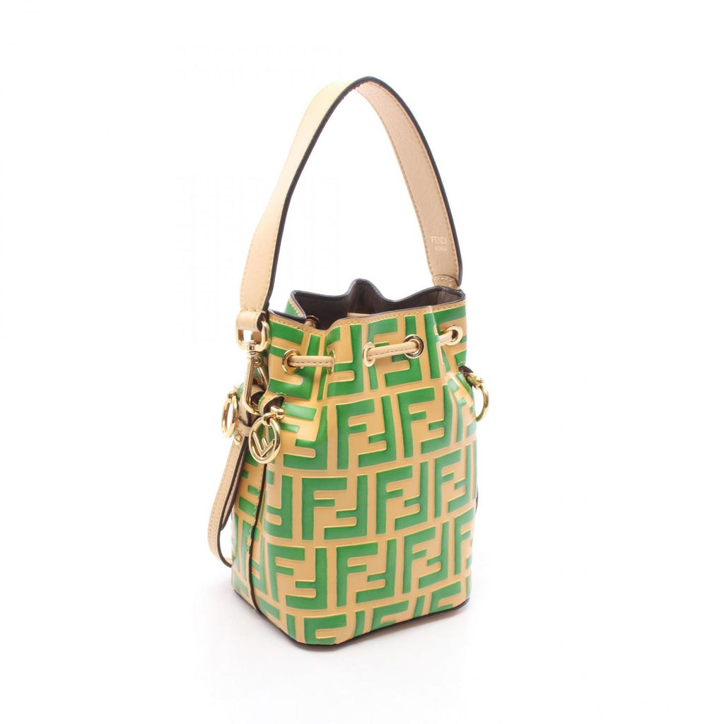 Fendi Handbag Mini Montresor Light Yellow Green Leather Camon Tresor — view 2