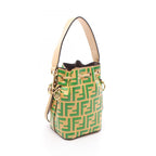 Fendi Handbag Mini Montresor Light Yellow Green Leather Camon Tresor — view 2