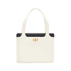 Chanel Tote Bag 2.55 White Black Caviar Leather