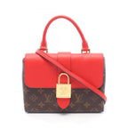 Louis Vuitton Handbag Locky BB Monogram Coquelicot Leather