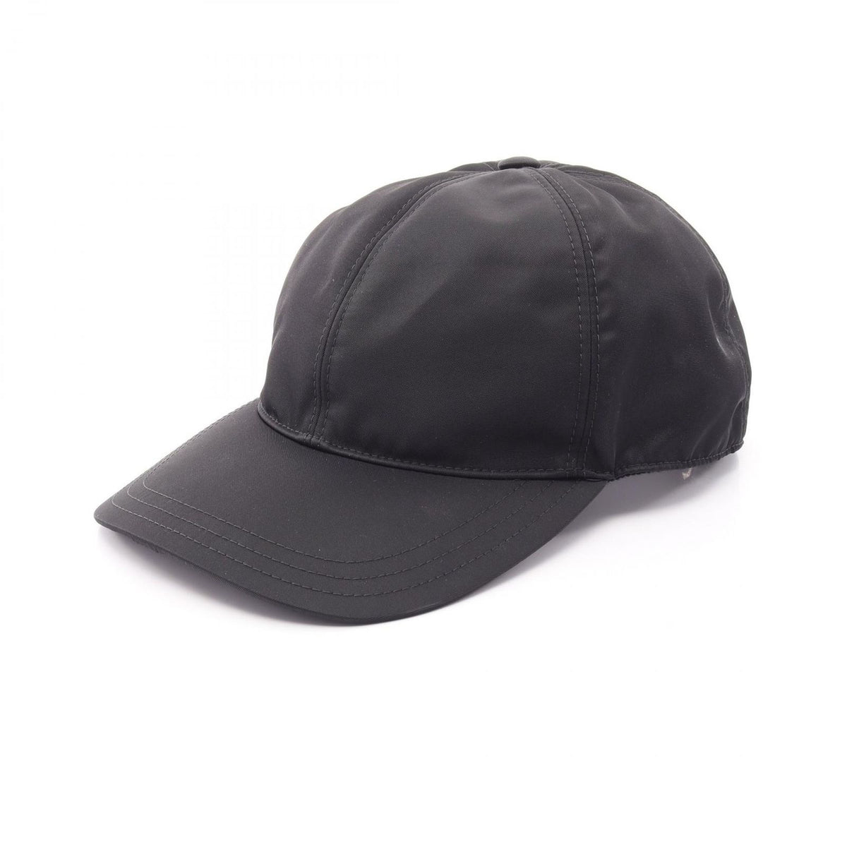 Prada Cap Re-Nylon Black Nylon Baseball Cap Hat — view 2