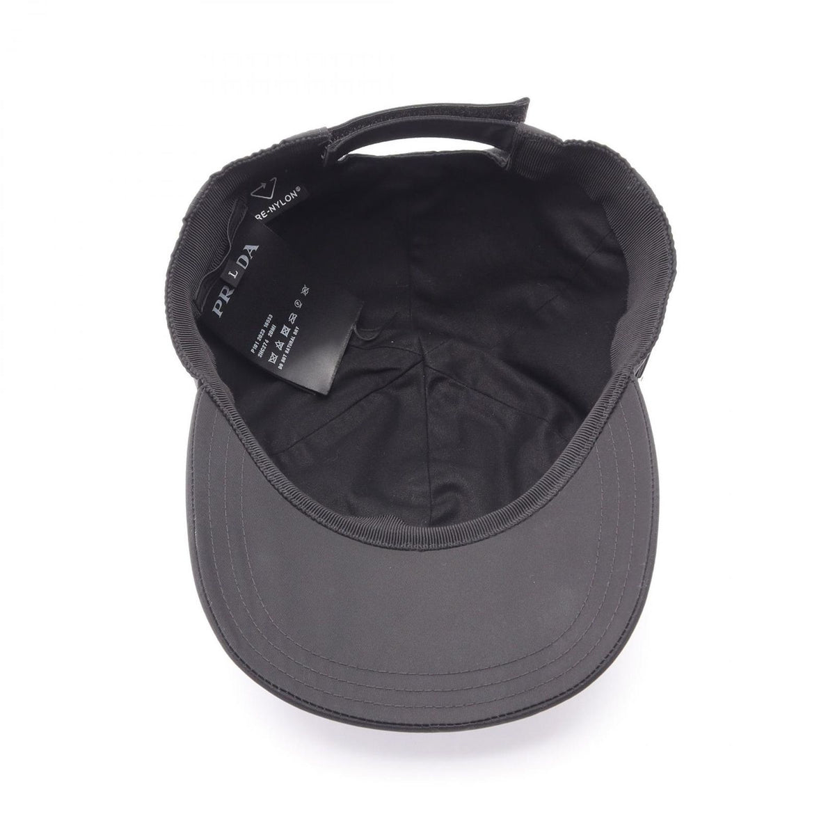 Prada Cap Re-Nylon Black Nylon Baseball Cap Hat — view 3