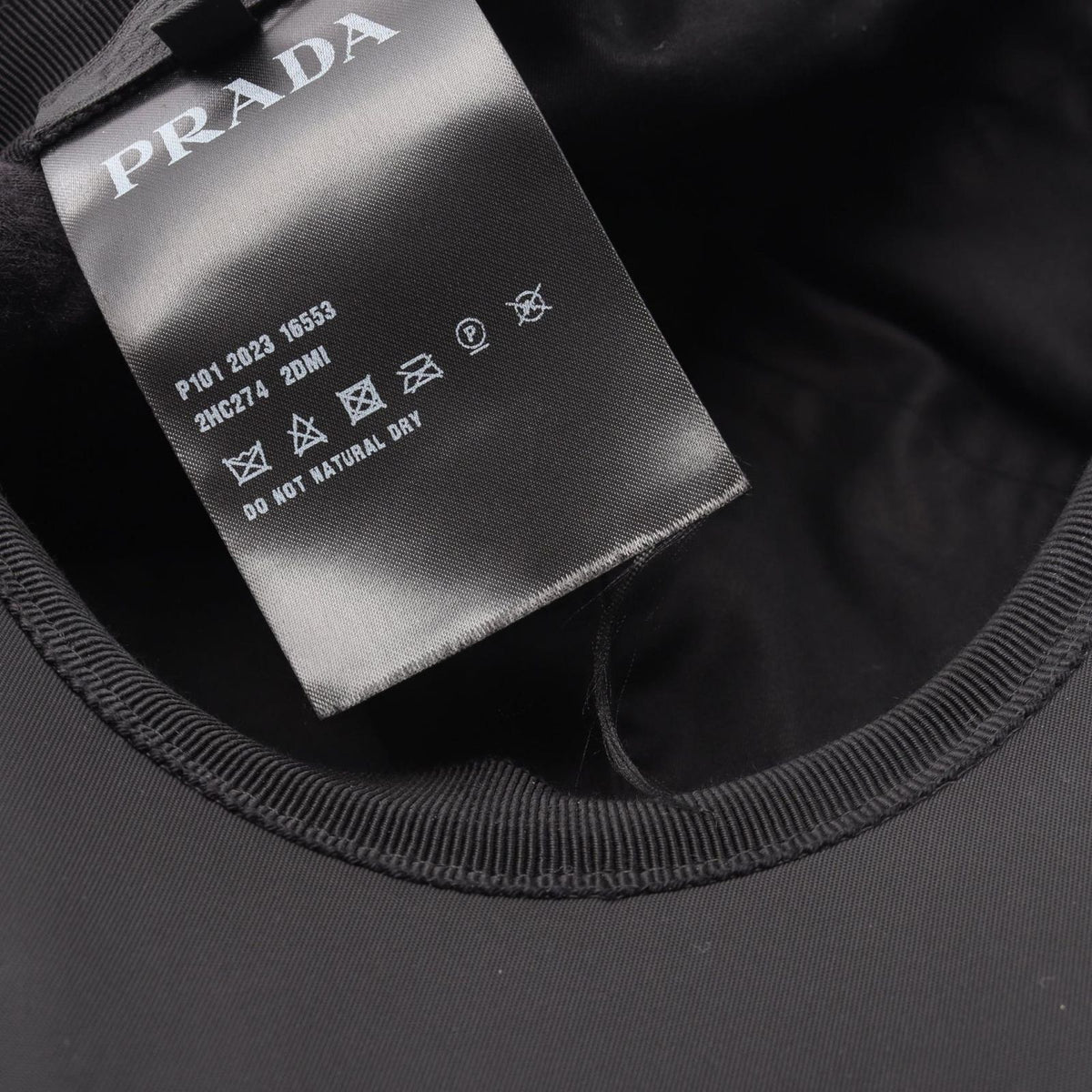 Prada Cap Re-Nylon Black Nylon Baseball Cap Hat — view 6