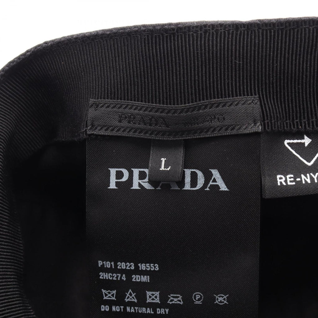 Prada Cap Re-Nylon Black Nylon Baseball Cap Hat — view 4
